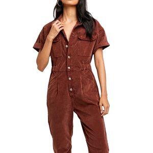 NWOT Rust colored corduroy jumpsuit from Free People